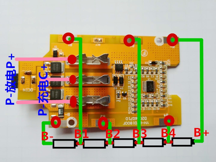 máy khoan cầm tay makita Tiexin Dụng cụ điện Cờ lê Pin Pin Bảng mạch bảo vệ Bảng mạch Bảng mạch điều khiển máy khoan lithium Daquan may cat co