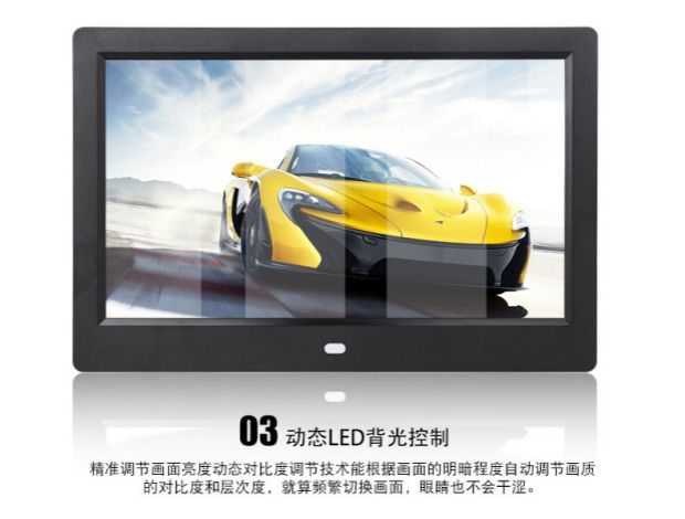 Hẹp khung 7 inch 8 inch 10 inch HD LED màn hình khung ảnh kỹ thuật số khung ảnh Điện Tử video quảng cáo máy đồng hồ lịch