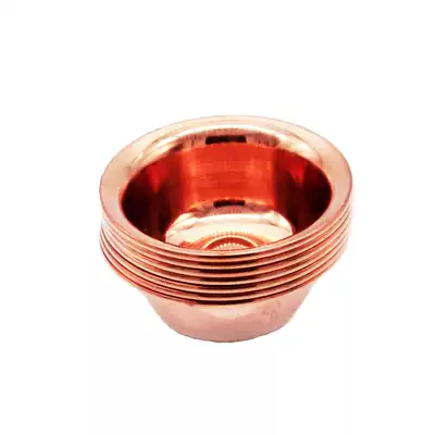 Tibetan secret square Red copper copper water supply bowl Set of seven for Buddha water bowl Water supply cup Buddha Hall eight for Buddhist supplies