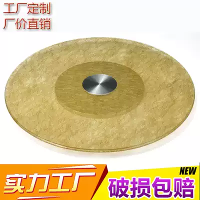 Factory direct Hotel Golden drawing glass turntable dining room golden silk dining table glass turntable household turntable