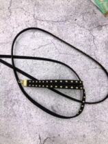 Shanghai Jiadai handmade golden rivet leather rope 1m