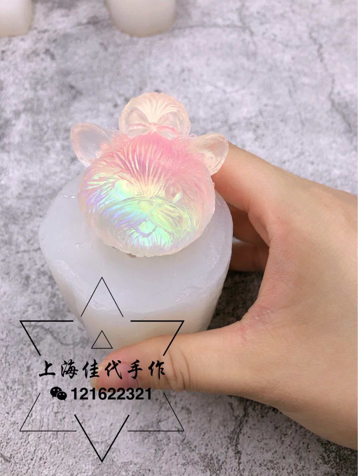 Shanghai Jiadai hand-made dog mold handmade silicone white mold gypsum mold 5 * 6CM