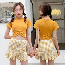 Swimsuit Women Fashion Teen Conservative Dress Style Split Two Sets of Slim Summer Holiday Spa Swimsuit Manufacturer