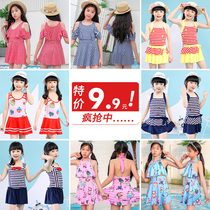 Special girl swimsuit one-piece printing cute skirt type Children flat corner small children swimwear clearance NT571050
