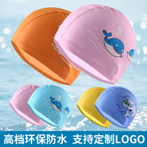 Cute Cartoon Children Swimming Cap Comfort without Le Head pu Waterproof Hat Protective Ear Swimming Teaching Equipment Sunscreen Swimming Cap