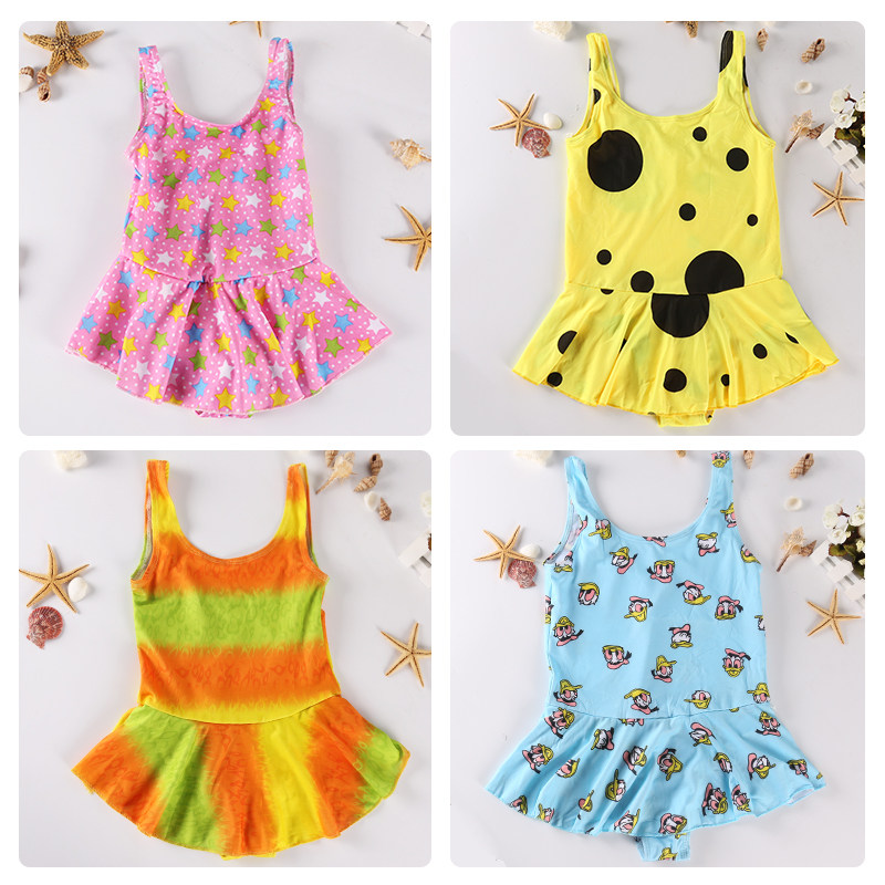 Girls' bathing suit for children's spa children spa young 1-9-year-old adorable foreign princess dresses beach holiday bathing suit