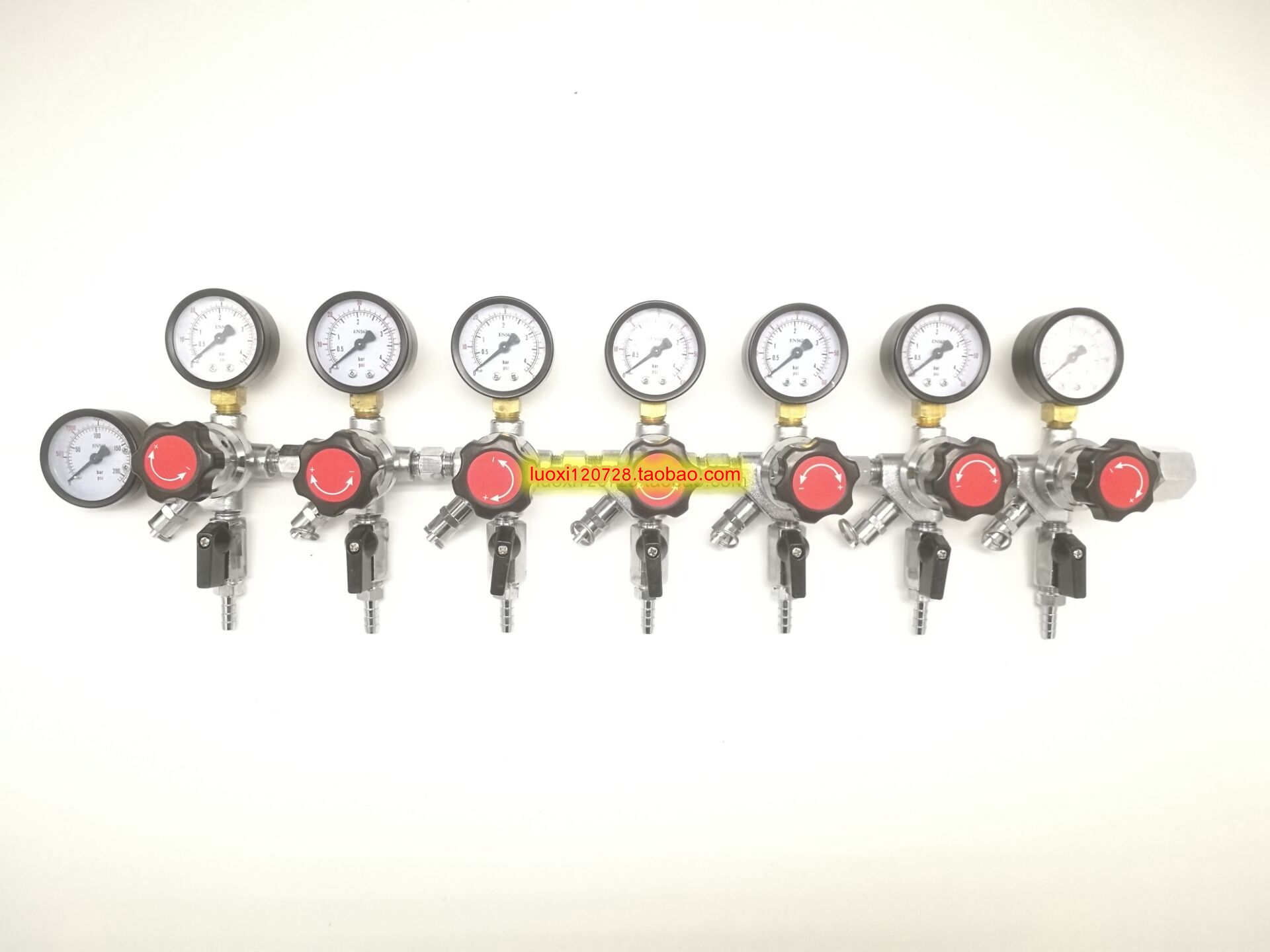 Large seven-way beer reducing valve carbon dioxide gas meter carbon dioxide pressure reducing machine gas meter