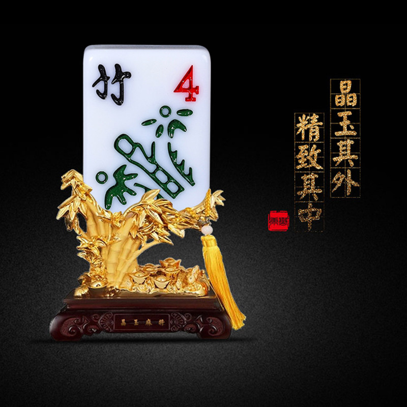 Wanshun 42 - 44MM first grade crystal jade mahjong household rubbed large number and thickened wear - resistant amine by hand