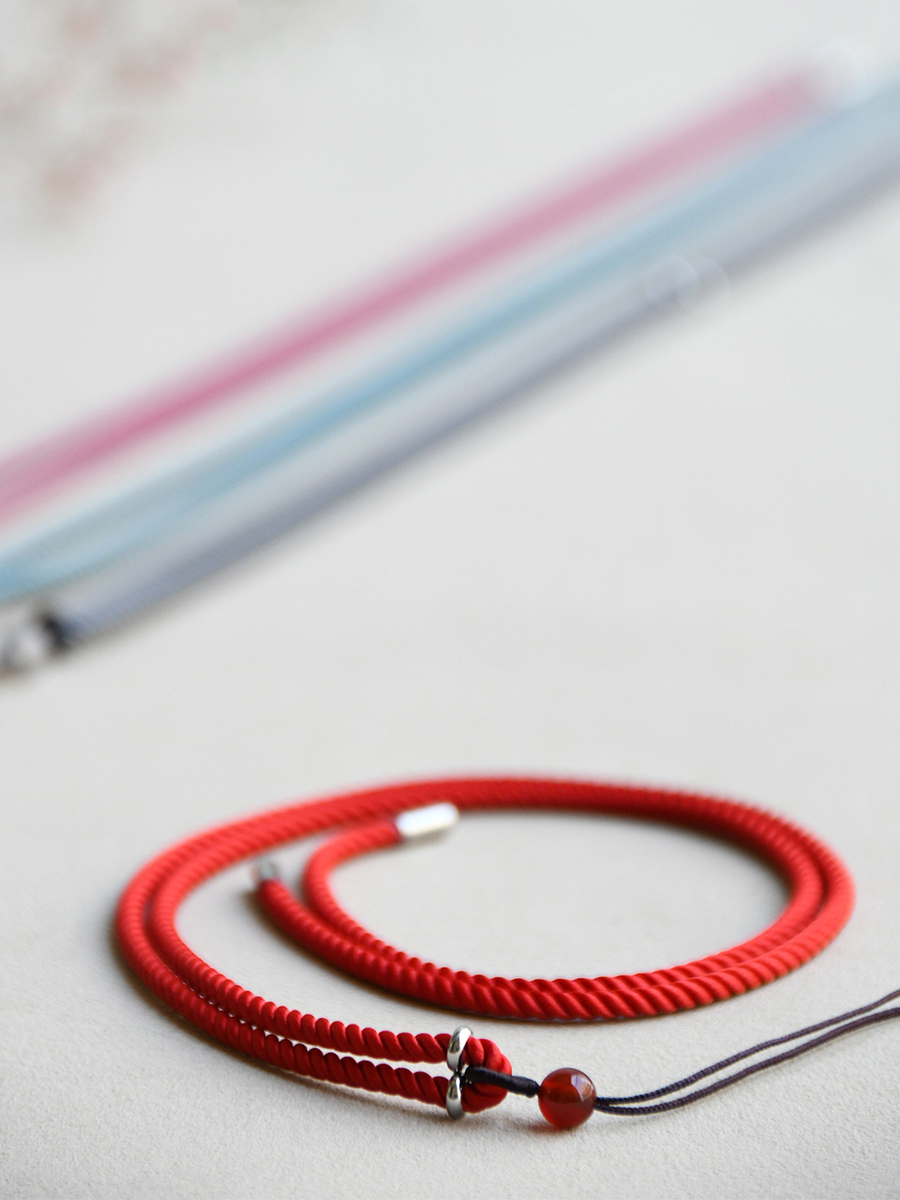 Milan rope simple high-end soft adjustable comfortable jewelry dark gray lanyard with rope sweater chain rope