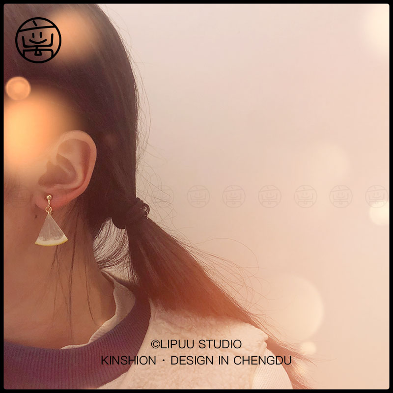 đèn led nháy hình [Thời gian có hạn] "Lemon & Kiwi" trái cây sáng tạo độc đáo ngày lễ hoa tai clip ra khỏi cửa hàng bách hóa - Thiết bị sân khấu đèn par led