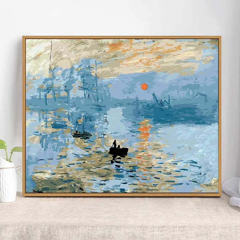 油彩画[模写] 数字油画2025新款diy手工填色成人解压丙烯油彩画客厅装饰高级感