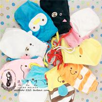 Small animal cute spotting bunches pocket casket bag with zero wallet nimo fish dolphin wool suede toy bag