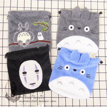 Miyazaki Hayao Chun and Thousand Dragons Cat Hunting Without Face COAL ASH ELF BEAM POCKET CONTAINING BOX PLUSH BAG GIFT FESTIVAL