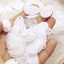 Milk white hand-sewn single-hole sequin material bag DIY decorative wedding dresses Fish Scale accessories Handmade Beads Accessories