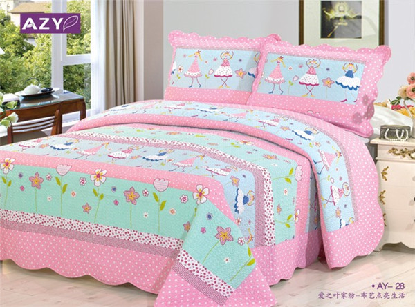 Nhà dệt ba mảnh tấm ga trải giường cover cotton Công Chúa bộ đồ giường cưới hai mảnh bộ đồ giường điều hòa không khí được đóng gói