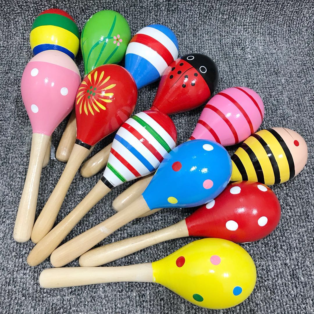 Wooden Kindergarten Children Dance Props Sandhammer Baby Early Teach Music Percussion Instrument Toy Boy Girl