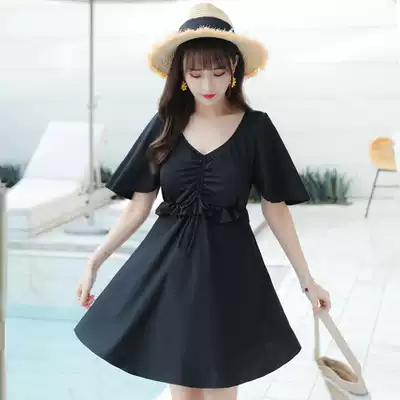 Large size swimsuit women 200kg hot spring fat mm conservative new belly cover thin two-piece fat sister swimsuit