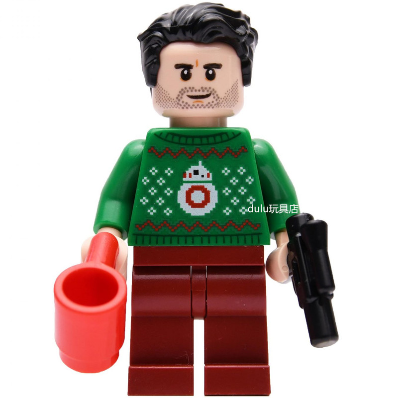 Lego Star Wars Minifigure Sw1117 Dameron Christmas Sweater with Props 75279
