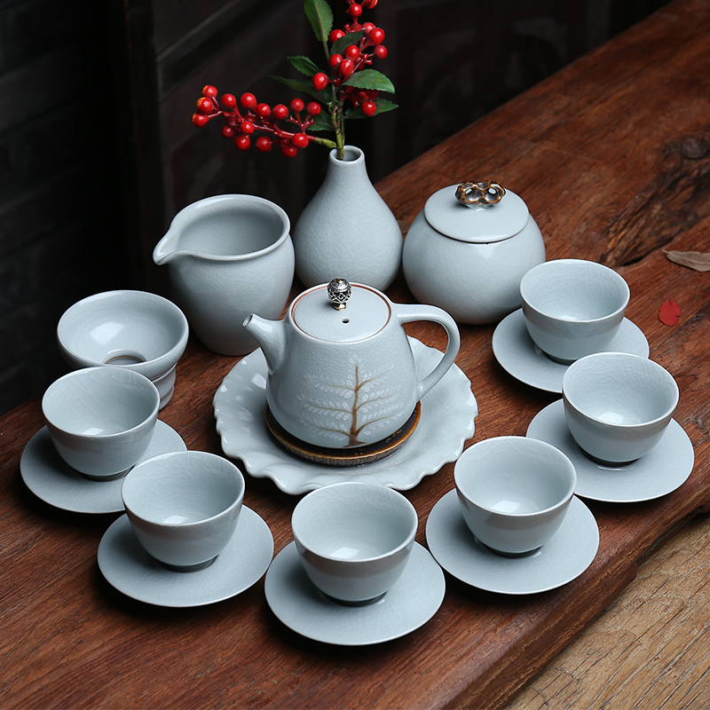 Tea set kung fu Tea set to open the slice your up of a complete set of ceramic Tea tureen teapot teacup suits for