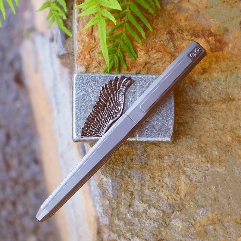 Nordic minimalist style titanium alloy tactical pen EDC self-defense tool anti-wolf equipment tungsten steel head window breaker