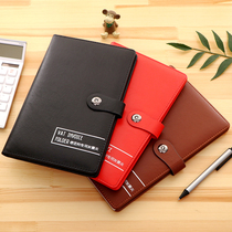 VAT special ticket holder multi-layer folder magnetic buckle leather surface receipt check check card financial invoice Holder