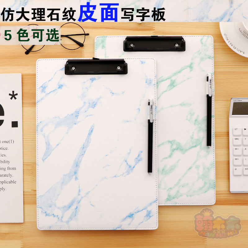 Plywood stationery student writing pad board writing pad clip menu clip cardboard custom leather-covered pad a4 file plywood