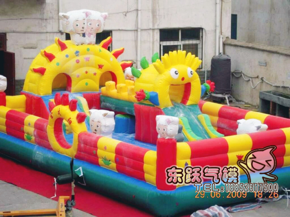 Spot Gold Sun Inflatable Castle Trampoline Trampoline Children Orchestra Air Die Inflatable Toy Slide AMUSEMENT Equipment
