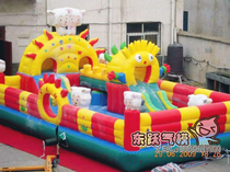 Spot Golden Sun Inflatable Castle Trampoline Childrens Park Air Model Inflatable Toy Slide Amusement Equipment