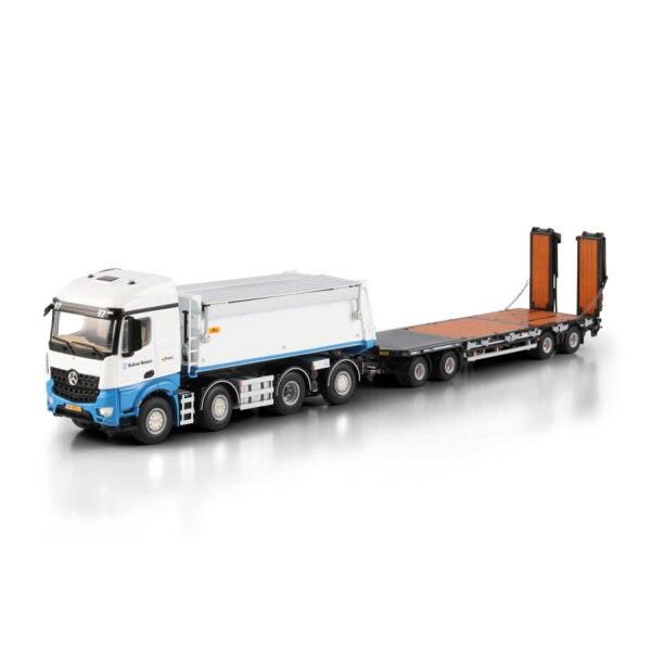 Wsi 1:50 Mb Mp4 2,300mm 8X2 Flatbed Trailer Model Ballast Nedam01-5155