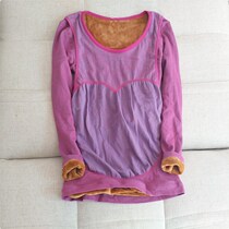 Pregnant Woman Warm Underwear Plus Suede Thickened Blouse Autumn Winter Beauty Body Gestation Postpartum Breastfeeding Breast Feeding to the bottom