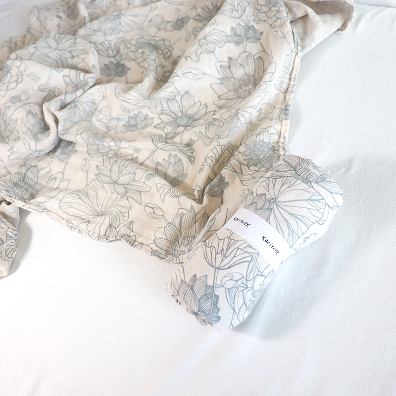 Baby gauze scarf anti-shock and summer thin newborn bag by swaddle baby towel baby cover blanket cart sun-shading air conditioning blanket-Taobao