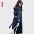 Bộ áo gió đôi Mingpu Li nữ 2020 mới dành cho nữ dài áo dài đến đầu gối Kiểu Anh khí trung giữa áo gió nữ - Trench Coat