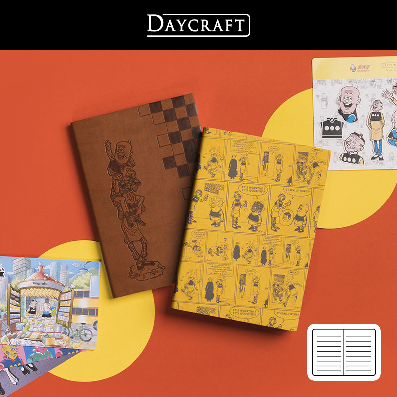 Hong Kong Daycraft Degoff flagship Old Master Q animation series A5 horizontal line notebook notepad creative hand account gift gift