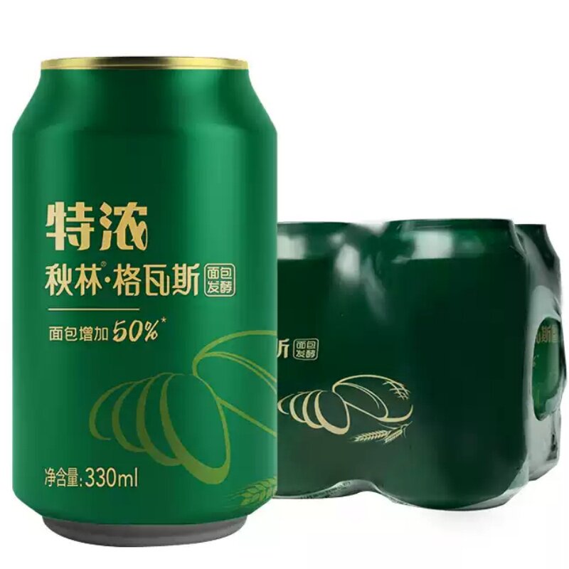 秋林格瓦斯饮料特浓330ml*6罐