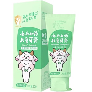 云南白药儿童牙膏6-12岁清香薄荷60g