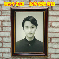 Hot sale dark red solid wood photo frame setting table legacy frame photo studio A4 paper 12 inch Old Man frame customization