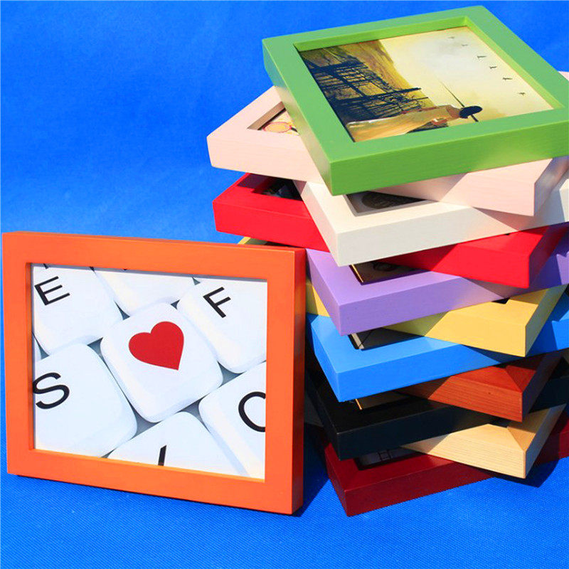 Solid wood wall hanging photo frame table 7 inch 6 inch 8 inch 10 inch A4 inch creative children's Hongxin photo wall picture frame