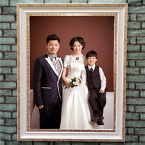 New solid wood wedding yarn movie with big picture frame All family Foe children Photo Hotel Guest House Hotel Guesthouse Effect is excellent and cheap