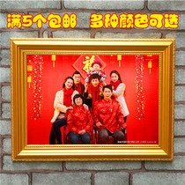 Hot sale gold solid wood photo frame set-up photo studio wedding photo studio A4 paper 16-inch custom