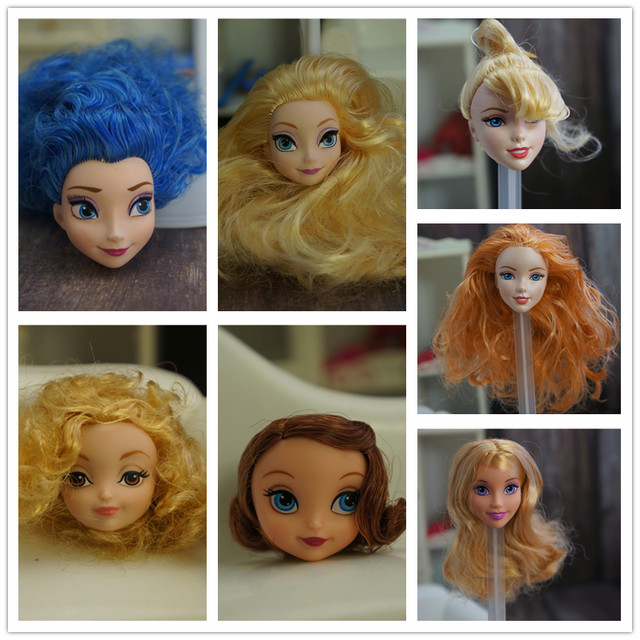 ແທ້ຈິງແລ້ວ Disney Bulk Frozen Disney Princess Doll Heads ຕ່າງໆ