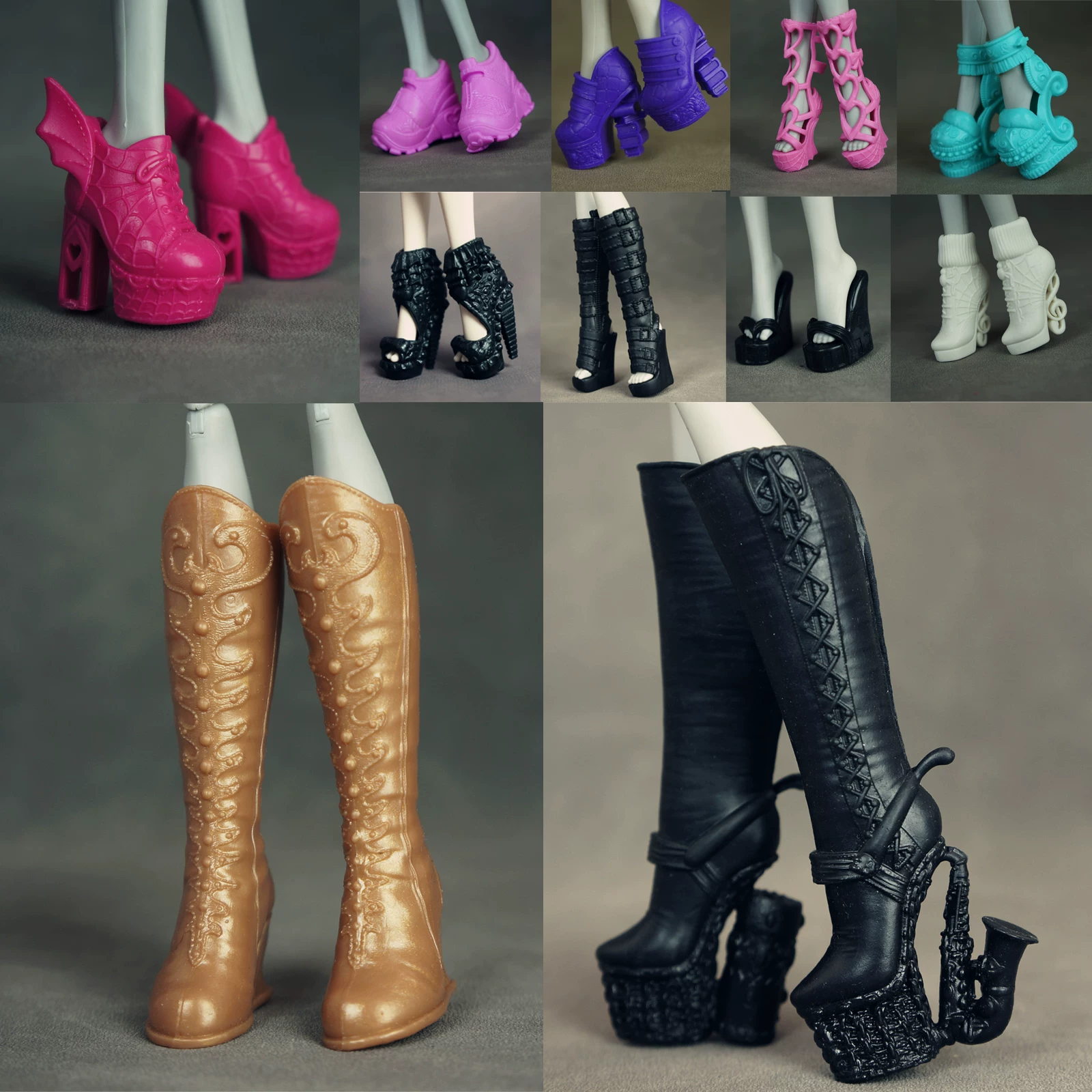 Подлинные детские ботинки Monster High, обувь для кукол разная обувь
