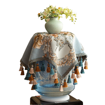European-style water dispenser dust-proof cover cloth barreled water cover vertical tea bar machine tablecloth high-end luxury and high-end fabric art