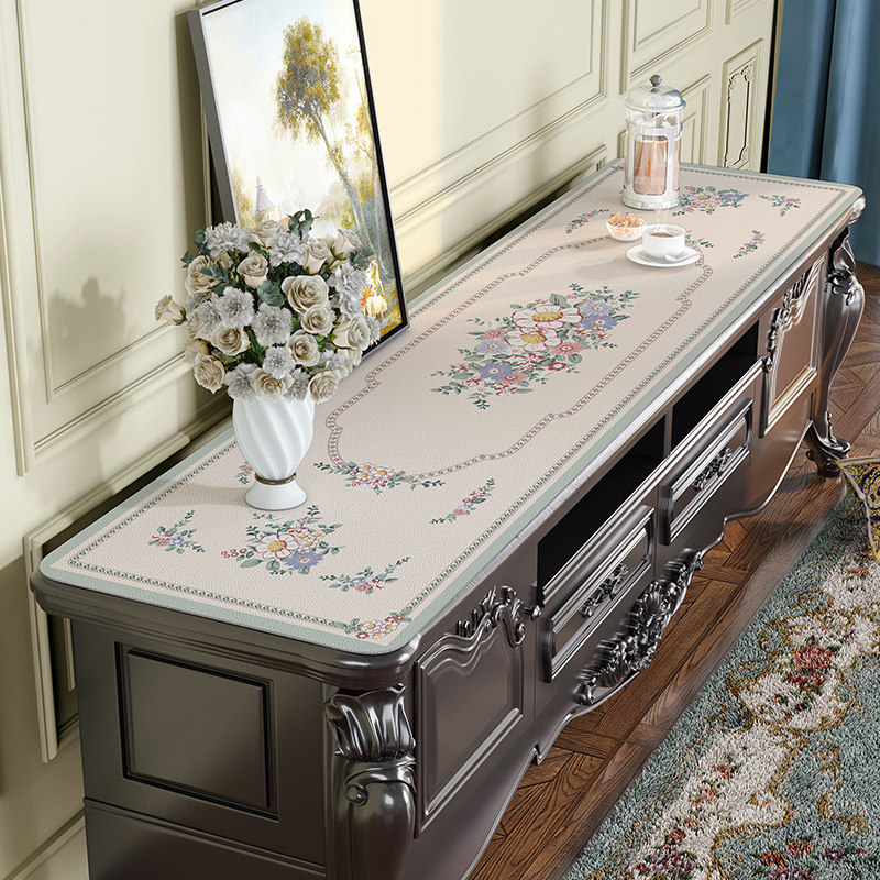 Eurostyle TV cabinet table cloth table cloth tea table cover cloth cover cloth cover towels High sense light and luxurious cabinet table mat waterproof