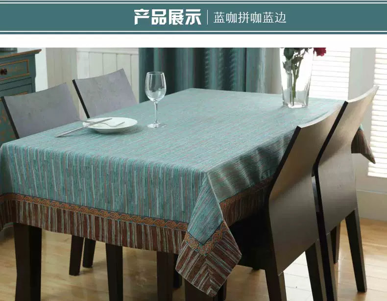 Khăn trải bàn châu Âu vải cotton và khăn trải bàn hình chữ nhật vải hộ gia đình vuông cà phê bàn ​​vải ghế bọc đệm đặt