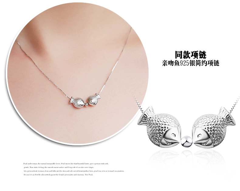 S925 bạc hôn miệng cá chân nữ mùa hè thời trang đơn giản cặp đôi chú hề chân cá vòng Nhật Bản và Hàn Quốc phiên bản gửi quà cho bạn gái