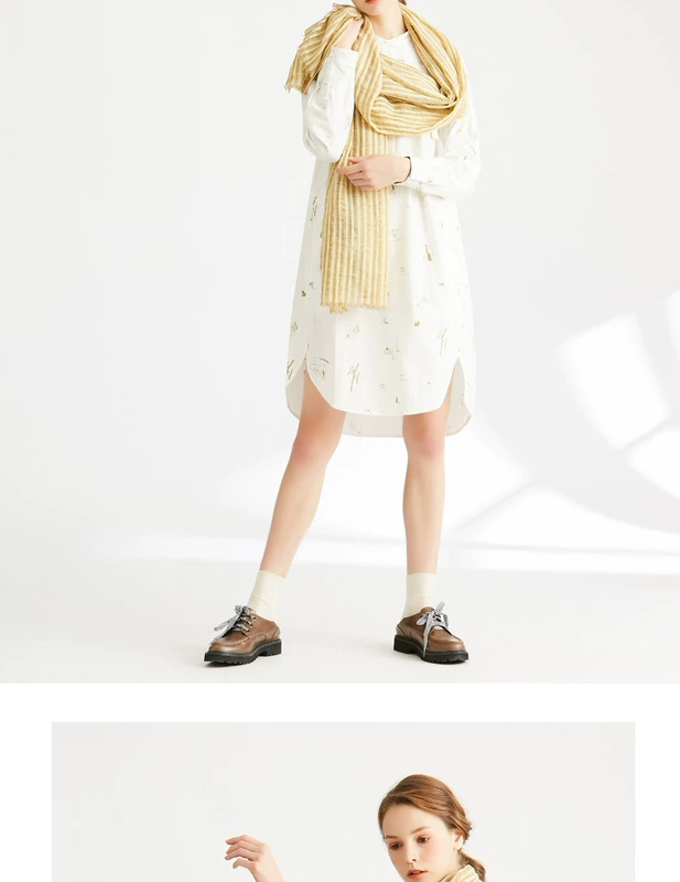 夕 2018 thu đông 2018 sản phẩm mới của phụ nữ sandal nửa mở váy vui nhộn in váy mỏng đầm đi biển