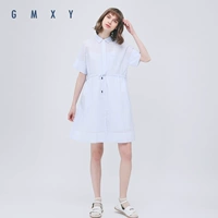 Gỗ cổ buổi tối cừu GMXY2018 mùa hè của phụ nữ new X-type sọc dress L573918 áo đầm đẹp tuổi 30