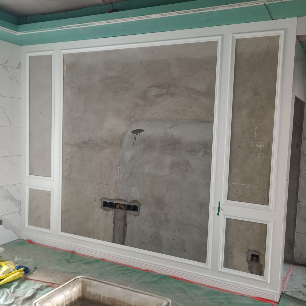 Solid wood line TV background wall border decorative strip living room ceiling wall modeling plaster line self-adhesive double eyelid