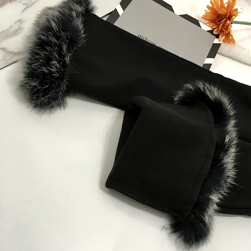 Cộng với nhung cao eo micro quần đáy quần nữ mùa thu đông dày mặc quần legging co giãn thỏ lông dài quần dài quần áo thể thao nữ