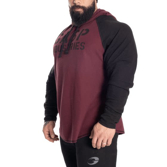 GASP运动连帽长袖卫衣男秋冬季宽松训练加厚保暖健身跑步套头外套